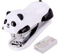 Mini-Agrafeuse Panda Mignonne Pour Fournitures De Bureau Et Scolaires - Comprend 1 000 Agrafes Et Un Extracteur D'agrafes Intégré