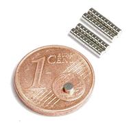 Mini aimant néodyme pour tableau magnétique, réfrigérateur, disque magnétique - Aimant - Tableau blanc rond plat 2 mm x 1 mm - N45 épaisseur (50)