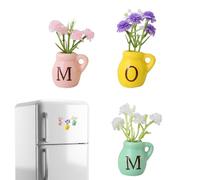 Mini aimants pour vase de réfrigérateur, autocollants 3D en céramique | Vase magnétique pour réfrigérateur | Pour tableau blanc, casier, cuisine, salle de classe, appartement, bureau, photo maman
