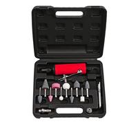 Mini Air Die Grinder Kit Straight Pneumatic 25000 RPM Poliniser d'échappement arrière avec des collectes 1/4 '' et 1/8 '' pour le broyage de polissage Deburr
