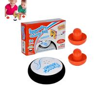 Mini Air Hockey, Kit d'air Hockey Portable avec Palet Flottant, Kit d'air Hockey Léger avec Balle Navette Et 2 Manettes Rouges, Jeu De Société D'airHockey, Cadeau pour Enfants Et Adultes (2pcs)