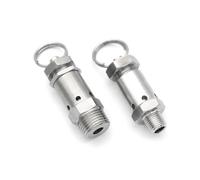 Mini Air Release Pressure Relief Safety Valve 1/4" 1/2" BSPT Male 1-8 Bar Exhaust SS304 Stainless Steel Sanitary Homebrew(1/4",4 Bar Fixed)