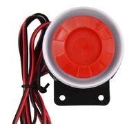 Mini alarme sonore filaire DC 12 V 120 dB Système d'alarme sonore de sécurité domestique Avertisseur sonore Piezo Klaxon d'alarme, boîtier en ABS Sirène électronique pour véhicule, sécurité et
