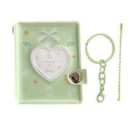 Mini album photo, porte-cartes, porte-cartes, pour photos et cartes, en PVC transparent, rangement pour sac à dos et clés, cadeau pour filles et adultes, bleu clair