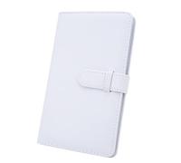 Mini Album Photo pour Film 3 Pouces, Album 108 Pochettes pour Fuji Film Instax Mini 12 11, Classeur Photo en Cuir PU avec Serrure (Blanc)