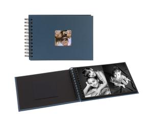 Mini album WALTHER DESIGN traditionnel FUN - 20 pages noires - 40 photos - Couverture Bleue 23x17cm + fenêtre