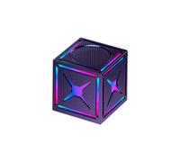 Mini Alto-Falante Externo Sem Fio com Luz Colorida RGB Woofer Estéreo Subwoofer Portátil Atmosfera BT Caixa de Preta