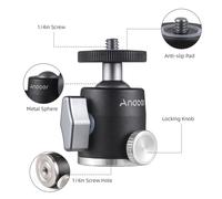Mini Aluminum Ball Head Tripod Mount 1/4 Inch Screw 3kg Capacity
