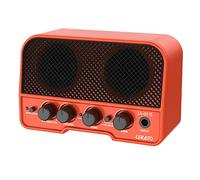 Mini ampli de Guitare, LEKATO 5W amplificateur de Guitare électrique Rechargeable sans Fil avec Effets Clean/OVERDRIVER, ampli de Guitare Portable Bluetooth 5.0 Orange