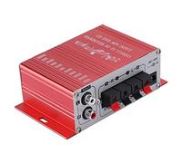 Mini Amplificateur Automatique de Voiture, Autoradio Stéréo, Amplificateur Audio Stéréo de Voiture, Mini Amplificateur Automatique de Voiture Numérique Hifi Audio Musique CD DVD (Rouge)