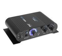 Pyle Amplificateur 90W Crête 8 Ohms Bluetooth, Mini Amplificateur Audio-Compact pour Studio Maison,Home Cinema, Amplificateur Classe T avec Entrées 3,5 mm et 6,35 mm, 4 Bornes Haut-Parleur