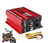 Mini Amplificateur Car Audio - AMP stéréo compact à 2 canaux avec Contrô de boost de basse | Amplificateur de haut-parleur de voiture pour l'amélioration du subwoofer, ampli d'alimentation audio aut