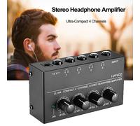 Mini amplificateur de casque 4 canaux HA400 amplificateur Audio stéréo Ultra-Compact avec adaptateur secteur amplificateur d'écouteurs 10MHz pour la musique 10MHz EU Plug