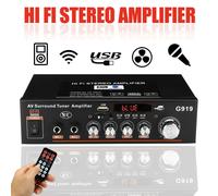 Mini Amplificateur De Puissance Audio Stéréo Portable 600w, 220v/12v, Bluetooth, Hifi, Pour Voiture, Maison, Avec Télécommande