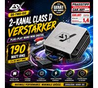 ESX QS-TWO QUANTUM | 2-Kanal Class D Nano Digital Verstärker 380 Watt Max. Ausgangsleistung