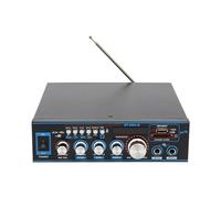 Mini Amplificateur Stéréo Bluetooth HiFi 2 Canaux avec Télécommande | 120W Récepteur Audio FM Amplificateur USB SD MP3 2 Entrées Micro Aigus Basses Stable pour Maison Voiture Café