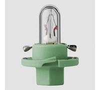 Mini ampoule avec culot en plastique vert 12V 2W BX8.4d Flosser 439103 1/4 tour compatible avec moto scooter quad