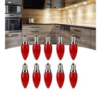 Mini Ampoule LED Rétro, 10 Pièces E12 1,5 W AC 230 V pour la Maison AC230 V Bougie Petite Ampoule LED Rouge Armoire Hôtel Ampoules d'éclairage Lumière Douce Conception