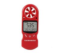 Mini anémomètre multifonction TL-300, écran LCD numérique avec fonctions hygromètre et thermomètre.(Red)