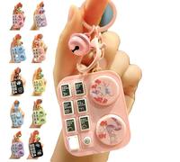 Mini Animal DJ Keychain, DJ Accessories Music Keychain, Mini DJ Table Keychain, Music Mini Disc Player Keychain, DJ Gifts That Can Produce Sound for Women Men Music Lover (#6)