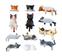 Mini Animals Statue - Ornements de chat en résine compacte,Figurines de tableau de bord pour voiture | Pour RV Camion Berline Pickup Bedroom Living Room Computer Desk