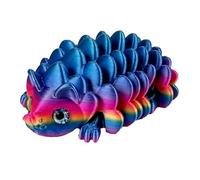 Mini Animaux Imprimés en 3D Hérisson 7,5cm / 3in pour Soulagement du Stress Bureau à Domicile Décoration Décompression Jouet de Bureau Exécutif-Rainbow Blue