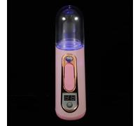 Mini Appareil de Pulvérisation Faciale 35ml USB Rouge Portable | Brouillard Nano Continu, Plastique Compact 1500 Mah 5 V, pour Femme, Usage Quotidien Partout