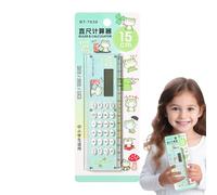 Mini appareil d'étude de bureau - Unité de petit écran avec Ruler Edge et Number Pad | Stations étudiantes pour les mathématiques, la mise en classe, les tâches éducatives, l'apprentissage à domicile