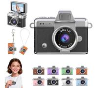 Mini Appareil Photo numérique avec écran LCD de 1,47 Pouce, Enregistrement vidéo 1080p, écran Rabattable, stabilisation d'image et éclairage intégré. Porte-clés Offert pour Les Voyages et Les Vlogs
