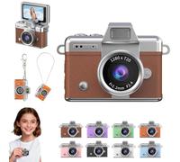 Mini Appareil Photo numérique avec écran LCD de 1,47 Pouce, Enregistrement vidéo 1080p, écran Rabattable, stabilisation d'image et éclairage intégré. Porte-clés Offert pour Les Voyages et Les Vlogs