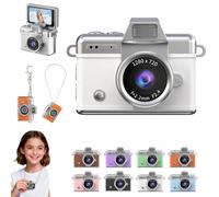 Mini Appareil Photo numérique avec écran LCD de 1,47 Pouce, Enregistrement vidéo 1080p, écran Rabattable, stabilisation d'image et éclairage intégré. Porte-clés Offert pour Les Voyages et Les Vlogs