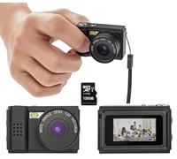 Mini appareil photo numérique avec écran LCD Flash LED 1080p Full HD 128 Go Carte SD Monoréflexes en forme de CMOS Petit enregistreur vidéo portable compact