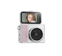 Mini appareil photo numérique CCD à écran rabattable 1080p rétro pour enfants, étudiants, voyage, format de poche, vert (argent)