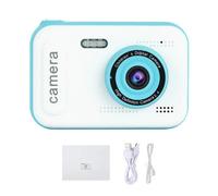 Mini appareil photo numérique HD pour enfants,n'aime 4X,caméra vidéo,jouet,20 mégapFête els,avant et arrière,objectifs touristes,2.4 pouces - Type blue