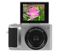 Mini Appareil Photo Numérique, Petite Caméra Vidéo 4K 64 MP avec Zoom Numérique 16X, Filtres de beauté, écran Rabattable à 180°, Enregistreur Vidéo Portable pour Adolescents et