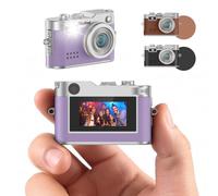 Mini Appareil Photo Numérique Violet, Rollei Petit Caméra Digitale Vintage 1080P FHD avec 0,96" Écran Couleur 2MP Digital Camera Compact avec Flash et Enregistrement, Mini-Appareil-Photo-Numérique