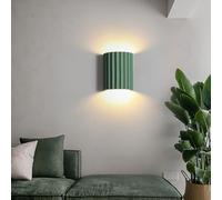 Mini Applique Murale Contemporaine Minimaliste Demi-Cylindre Design Lampe Murale Applique Murale en Résine pour Salon Chambre Escalier Couloir, Green