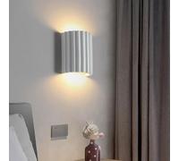 Mini Applique Murale Contemporaine Minimaliste Demi-Cylindre Design Lampe Murale Applique Murale en Résine pour Salon Chambre Escalier Couloir, White