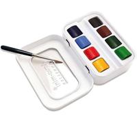 Sennelier Mini Aquarelle Boîte en métal de 8 demi-pans