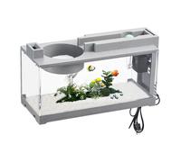 Mini aquarium, mini aquarium, aquarium, petite pompe à air d'aquarium décorative rétro silencieuse pour poissons betta, crevettes, poissons rouges, tortues, reptiles, crevettes, crabes, mousse