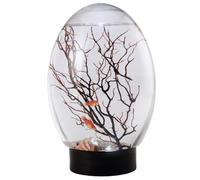 Mini aquarium, petit aquarium de bureau avec lumière LED, écosystème autonome, pas besoin de nourrir ou de changer l'eau, écosystème aquatique fermé pour la maison, le bureau, l'écosphère, les crevett