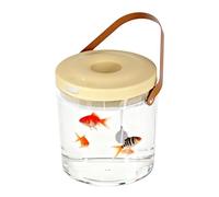 Mini-Aquarium Portatif | Aquarium Alimenté par Batterie De 2000 MAh avec Lumière | Bol Transparent À Circulation D'oxygène Silencieuse | pour La Pêche Appâts des Reptiles, Jeu Sensoriel Intérieur