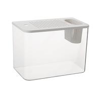 Mini Aquarium Set - BETTA Fish Tank avec filtre, piscine de tortue compacte | Petite piscine à poisson rouge avec éclairage LED, bol de poisson pour décoration de table et design paysager