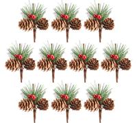 Mini-arbre de Noël Accessoires Pommes de pin Branches de pin Décorations de Noël Petits arrangements floraux