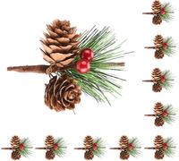 Mini-arbre de Noël Accessoires Pommes de pin Branches de pin Décorations de Noël Petits arrangements floraux
