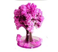 Mini Arbre de Noël Magique en Papier, kit de Croissance de Cristaux, Jouet de décoration, Cadeau de Noël, Kits scientifiques et Guide d'apprentissage des Jouets (1 pièce) (1 Sakura)