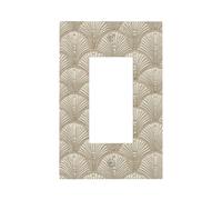 Mini arches festonnées crème sur beige - Plaque murale à bascule simple - Décoration pour la maison, la cuisine, la salle de bain