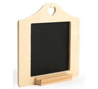 Mini ardoise contour bois à décorer, format 150x150x6mm