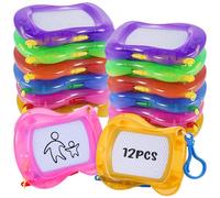 Mini Ardoise Effacable Magnétique, 12 Dessin Magnetique Peinture Écriture Croquis Multicolore Planche Colorée Effaçable pour Enfant avec Porte-Clés, Goodies Anniversaire Enfants et Pochettes Surprises
