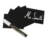 Securit Mini ardoises A8 – 75 x 50 mm – Kit 20 pièces – Noir